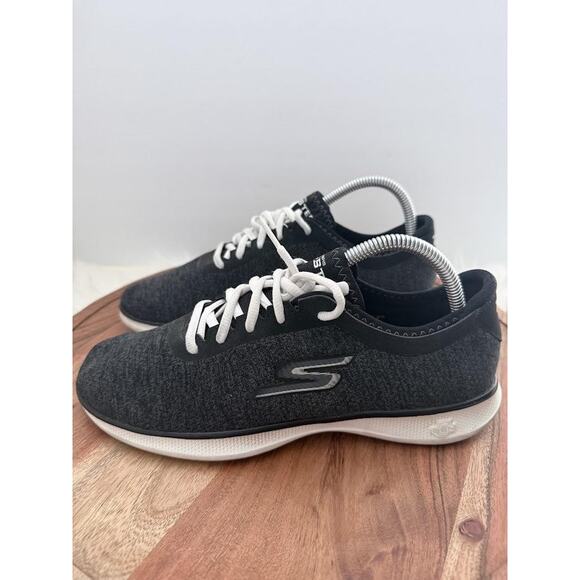 Skechers Shoes Womens Size 8.5 Black Gray Go Step Yoga Max Quick-Fit SN 14485 - Picture 3 of 10